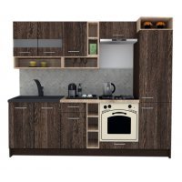 Bucatarie COSSY NEW 250 B2 Wenge / Decor 7648